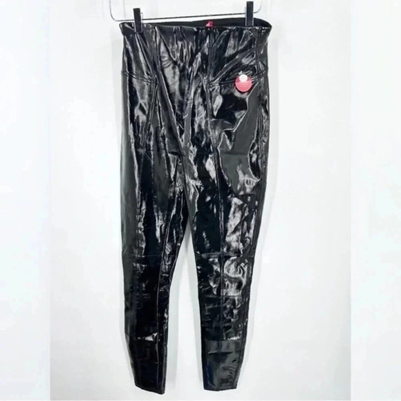SPANX Faux Patent Leather Leggings B597 - Picture 3 of 4